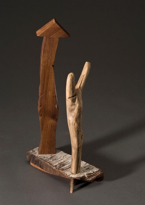 Owl and Pussy Cat, sculpture by Rosy Penhallow